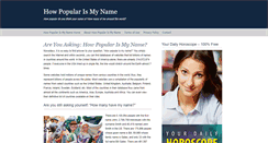 Desktop Screenshot of howpopularismyname.com