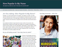 Tablet Screenshot of howpopularismyname.com